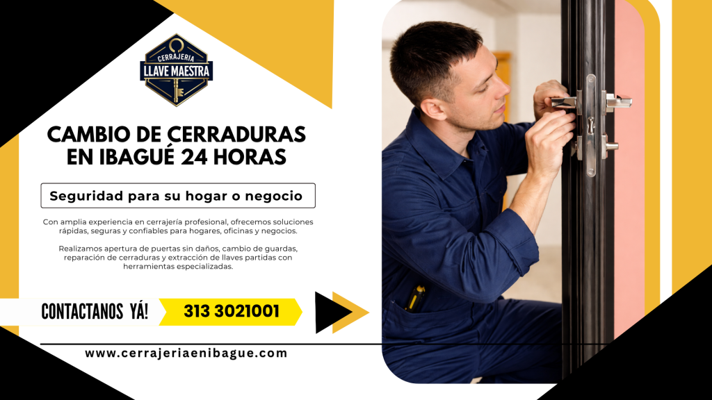 Cerrajero 24 horas en Ibagué