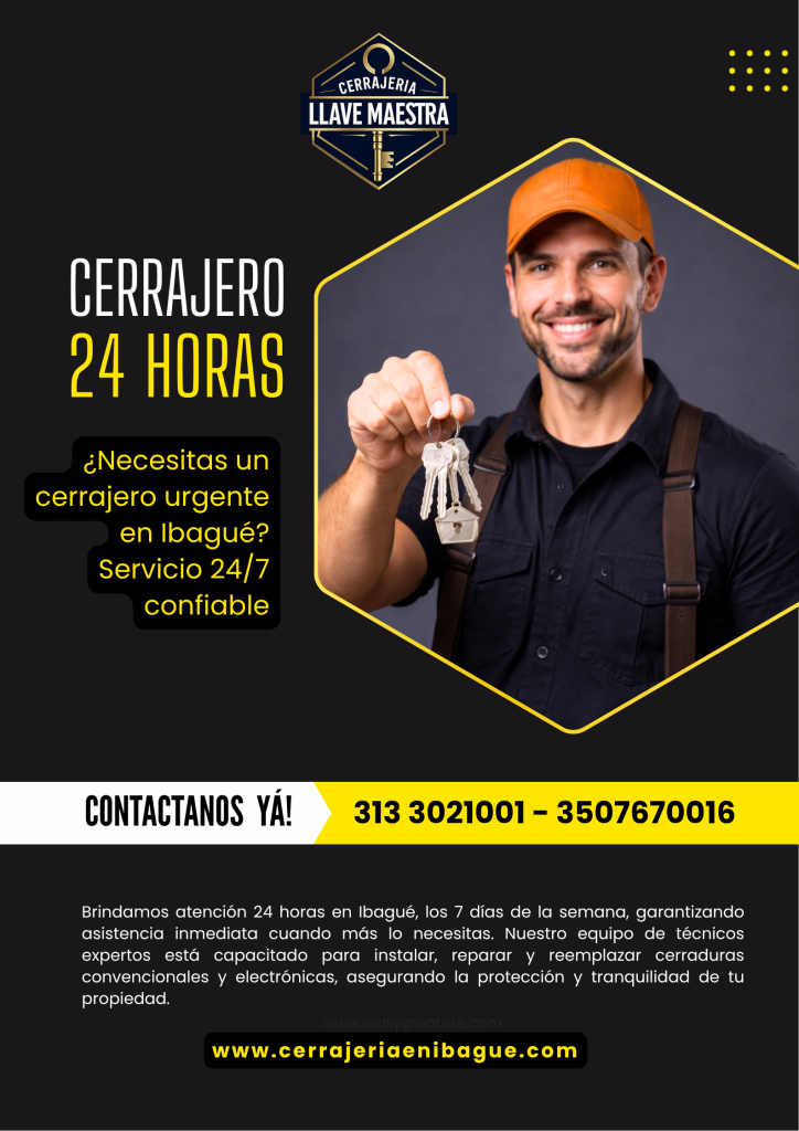 Cerrajero 24 horas en Ibagué